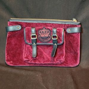 Juice Couture Velvet Deep Berry/Plumb/Maroon Clutch